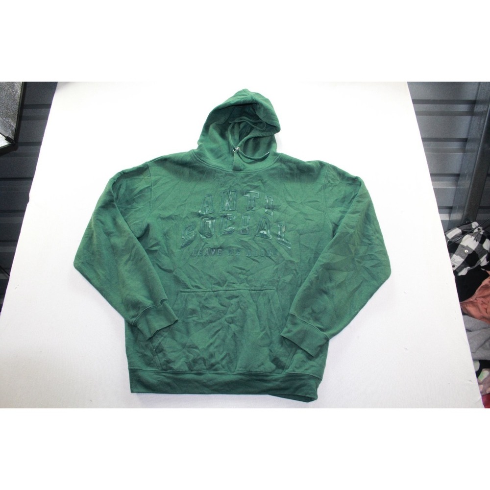 Eighty Eight Brand Hoodie Mens Large Green Long Sleeve Classic Fit